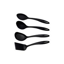 Jogo de Utensílios Ability em Nylon Preto 4pçs - Tramontina Jogo de Utensílios Ability em Nylon Preto 4pçs - Tramontina
