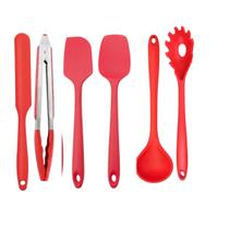 Jogo de Utensilios Cozinha Silicone 6 Peças Hauskraft Espátula, Pegador e Concha