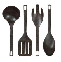 Jogo De Utensílios Ecológicos Para Cozinha 4 Peças Imbuia PRETO