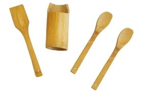 Jogo de Utensílios em Bambu 4 Peças Fratelli Jogo de Utensílios em Bambu 4 Peças Fratelli