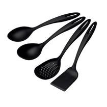 Jogo de Utensílios para Cozinha Kit com 4 peças Tramontina em Nylon Preto Não Risca Panela Jogo de Utensílios para Cozinha Kit com 4 peças Tramontina em Nylon Preto Não Risca Panela