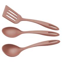 Jogo de Utensílios Tramontina Ability em Nylon Mocaccino 03 Peças Jogo de Utensílios Tramontina Ability em Nylon Mocaccino 03 Peças