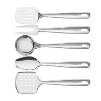 Jogo de Utensílios Tramontina Extrata Aço Inox com Suporte de Parede 5 Pçs Jogo de Utensílios Tramontina Extrata Aço Inox com Suporte de Parede 5 Pçs