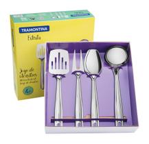 Jogo de Utensílios Tramontina Extrata em Aço Inox 4 Peças Jogo de Utensílios Tramontina Extrata em Aço Inox 4 Peças