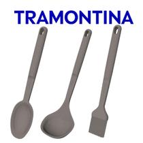 Jogo De Utensílios Tramontina Softta Em Silicone 3 Peças Colher de Servir Concha Pincel