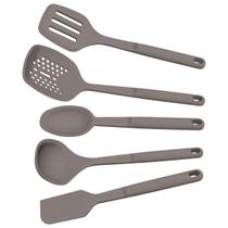Jogo de Utensílios Tramontina Softta em Silicone Cinza 5 Peças Jogo de Utensílios Tramontina Softta em Silicone Cinza 5 Peças