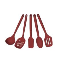 Jogo de Utensílios Tramontina Softta em Silicone Vermelho 5 pecas