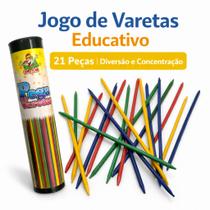 Jogo de Varetas Educativo 21 Peças Coordenação e Concentração