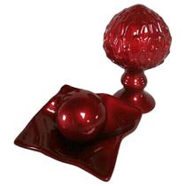 Jogo de Vasos Centro de Mesa e Pinha em Cerâmica Decor - Red