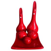 Jogo de Vasos Par Lâmpadas e Centro de Mesa 3 Esferas Decor - Red