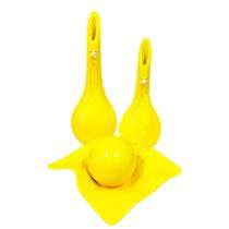 Jogo De Vasos Par Lâmpadas E Centro De Mesa Cerâmica Amarela Jogo De Vasos Par Lâmpadas E Centro De Mesa Cerâmica Amarela