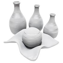 Jogo De Vasos Trio Garrafas E Centro De Mesa Silver Jogo De Vasos Trio Garrafas E Centro De Mesa Silver