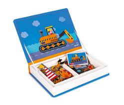 Jogo de veículos Magnetic Racers Janod MagnetiBook 69pc Age 3+