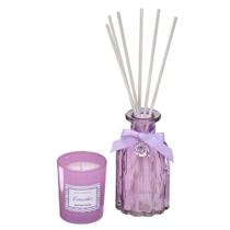 Jogo de Vela e Difusor Lavender em Vidro 10cm - Home Fragrance - Espressione