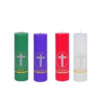 Jogo de Vela para Coroa do Advento. Rossoni Velas. Desenho e pintura na própria vela