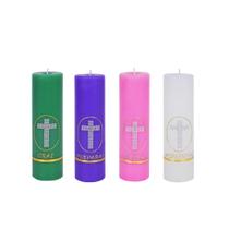 Jogo de Vela para Coroa do Advento. Rossoni Velas. Desenho e pintura na própria vela