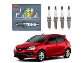 Jogo de velas de Ignição NGK Iridium DILFR6D11D Toyota Etios 1.3 e 1.5 2012 Até 2015