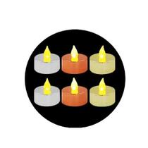 Jogo De Velas Led Decorativas 6 Peças Em Plástico Colorida