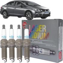 Jogo de velas ngk original silzkr7c11ds honda civic 1.8/ 2.0 16v de 2012 a 2016