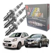Jogo de Velas Original NGK Platinum Nissan March e Versa 1.0 12v 3cc Jogo de Velas Original NGK Platinum Nissan March e Versa 1.0 12v 3cc