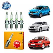 Jogo De Velas Sandero Logan Clio Sedan 1.0 16v Ngk Original - LZKAR7A