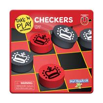Jogo de viagem magnético PlayMonster Take 'N Play Anywhere Checkers Jogo de viagem magnético PlayMonster Take 'N Play Anywhere Checkers