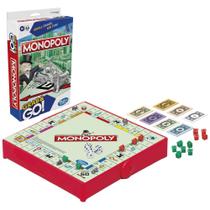 Jogo de viagem Monopoly Grab and Go para crianças com mais de 8 anos