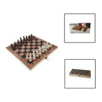 Jogo De Xadrez Clássico Pequeno Estojo Maleta Dobrável MDF Jogo De Xadrez Clássico Pequeno Estojo Maleta Dobrável MDF