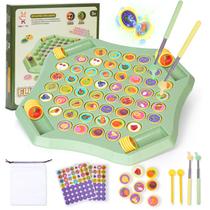 Jogo de xadrez com memória Gencokok 54PCS Fruit Flip Chess para crianças e adultos