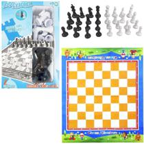Jogo de xadrez com tabuleiro + 32 pecas 60x50cm na caixa - ARK BRASIL