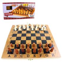 Jogo de Xadrez Dama e Backgammon 3 em 1 Madeira Dobrável Portátil Educativo - WAXMATBL Jogo de Xadrez Dama e Backgammon 3 em 1 Madeira Dobrável Portátil Educativo - WAXMATBL