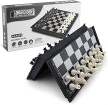 Jogo de xadrez de viagem magnética DINOBROS com tabuleiro de xadrez portátil de tabuleiro dobrável presente para crianças e adultos