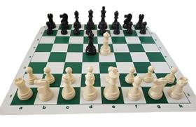 Jogo de Xadrez DGT Rei 9,5cm - Peso Quádruplo com Tabuleiro Silicone