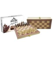 Jogo De Xadrez E Dama Dobravel Madeira 39x39cm 28705 Hoyle Zhbd - LC