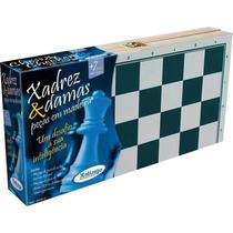 Jogo de Xadrez e Damas em Madeira 6006.5 Xalingo