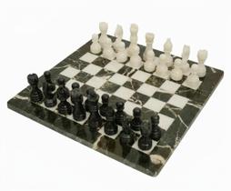 Jogo de Xadrez em Mármore OceanicX com Tabuleiro de 30 cm e Caixa de Armazenamento Jogo de Xadrez em Mármore OceanicX com Tabuleiro de 30 cm e Caixa de Armazenamento