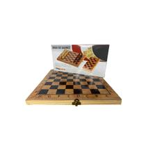 Jogo de Xadrez em MDF Tabuleiro Dobrável