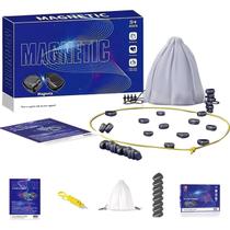 Jogo de xadrez magnético com pedras e cordas (1 conjunto)