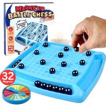 Jogo de xadrez magnético SK Magnet com 32 bolas magnéticas para crianças 8-12