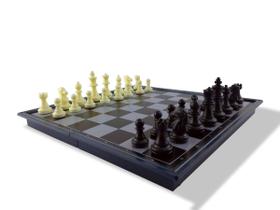 Jogo de Xadrez Magnético Tabuleiro Dobrável Tipo Estojo em Plástico Jogo de Xadrez Magnético Tabuleiro Dobrável Tipo Estojo em Plástico