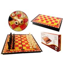 Jogo De Xadrez Magnético Tabuleiro Portátil Dobrável 32 Pcs - Kadê