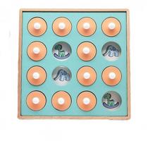 Jogo de Xadrez Montessori 3D de Madeira - Quebra-Cabeça Educativo para Crianças