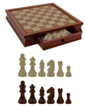 Jogo de Xadrez Profissional Luxo em Madeira 40.5X40.5X7.5cm Jogo de Xadrez Profissional Luxo em Madeira 40.5X40.5X7.5cm