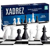 Jogo de Xadrez Tabuleiro Cartão Peças Plástico Grandes Nig Jogo de Xadrez Tabuleiro Cartão Peças Plástico Grandes Nig