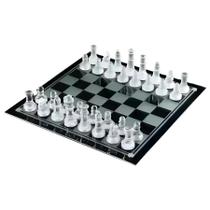 Jogo De Xadrez Tabuleiro Com 32 Peças De Vidro 25cm Jogo De Xadrez Tabuleiro Com 32 Peças De Vidro 25cm