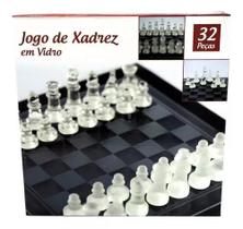 Jogo De Xadrez Tabuleiro De Vidro Luxo 25 X 25cm + 32 Peças Jogo De Xadrez Tabuleiro De Vidro Luxo 25 X 25cm + 32 Peças