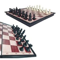 Jogo de xadrez de couro dobrável tabuleiro de couro com 32 peças de xadrez  armazenamento interior armazenamento portátil jogo de tabuleiro de viagem  definido para adultos crianças