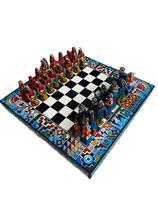 Jogo de xadrez Zoeartcrafts Handmade Peruvian Inca vs Spanish