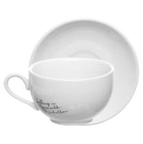 Jogo de xicara cha manhattan 6 peças branca 160ml -hauskraft