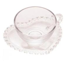 Jogo de Xicara de Cha 6 Jogos Coração Cristal 170ml - Lyor Jogo de Xicara de Cha 6 Jogos Coração Cristal 170ml - Lyor